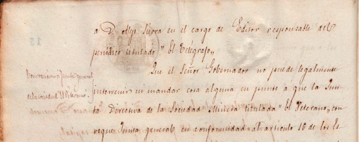 Pàgina 4 de l'acta de la sessió, manuscrit del segle XIX