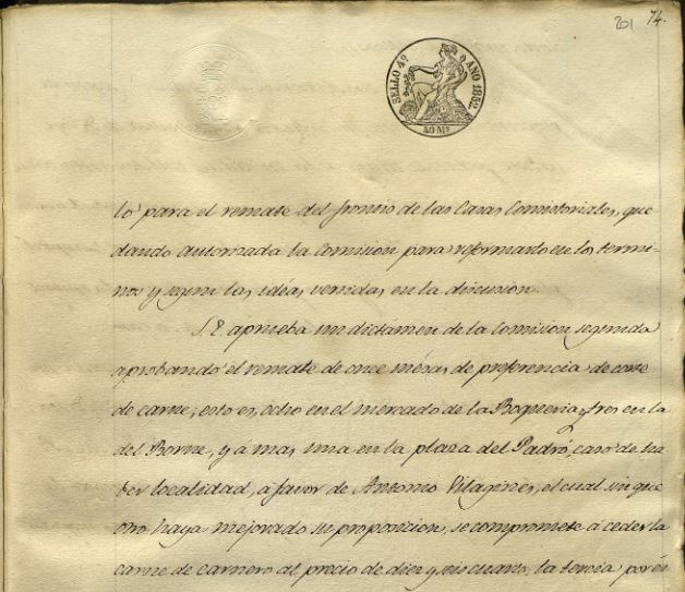 Exemple d'acta de l'Ajuntament de Barcelona, 1852